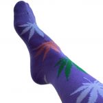 Hemp Socks Meias Cannabis Unissexo Purple 40cm