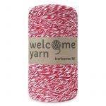 Welcome Yarn Fio Macramê Barbante M 1,5mmx250M Vermelho/Branco 300G