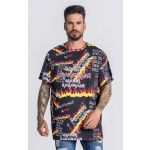 Gianni Kavanagh T-Shirt Oversize Multicolor Burning Summer S