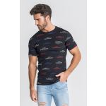 Gianni Kavanagh T-Shirt com Estampado Integral Preto Attitude L