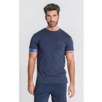 Gianni Kavanagh T-Shirt com Elástico Azul Cromática L