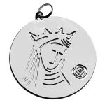 Medalha Mulher Rainha Santa Isabel Prateada
