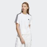 Adidas Top Curto em Jersey Simples 3-Stripes Essentials White / Black XS - HR4915-0002