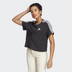 Adidas Top Curto em Jersey Simples 3-Stripes Essentials Black / White XL - HR4913-0006