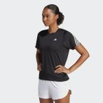 Adidas T-Shirt de Running Low Carbon 3-Stripes Run Icons Black XS - HR9864-0002