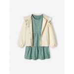 Vertbaudet Conjunto Vestido e Casaco Menina Verde-esmeralda, 8A
