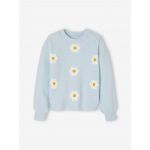 Vertbaudet Camisola Fofinha, em Jacquard Menina Azul-céu, 14A