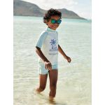 Vertbaudet Conjunto de Banho T-Shirt e Calções Menino Verde-água, 8A