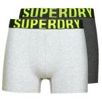 Superdry Boxers Dual Logo Double Pack Cinza XL