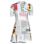 Desigual Vestido Mulher Curto Vest_newspaper Branco S