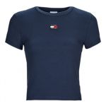 Tommy Jeans T-Shirt Bby Rib XS Badge Azul Marinho L - DW0DW15641-C87-L
