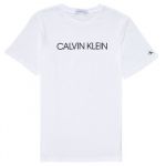Calvin Klein Calças de Ganga T-Shirt Menino Institutional T-shirt Branco 16 A