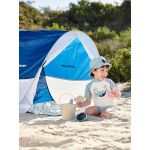 Vertbaudet Conjunto de Banho Anti Uv Hipopótamo, T-Shirt + Calções + Chapéu Tipo Bob, Verde-água, 12M 74Cm