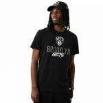 New Era T-Shirt Homem Brooklyn Nets Nba Script Preto 26131-41633, Xl