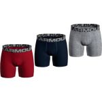 Under Armour Boxers Charged 6in 3er Pack 1363617-600 S Vermelho