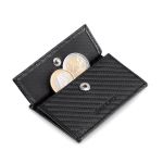 Coin Pocket com cartão de proteção RFID para ZNAP Slim Wallets 8 e 12 e botão de pressão - SP-CP-00-BLK-CA