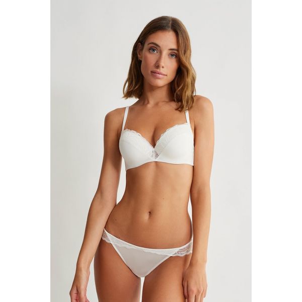 Promise Conjunto Interior Push up Copa B Branco Mulher 90