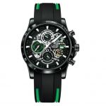 Lige Relógio Masculino X1 Bracelete Silicone Verde e Preto
