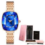 LuxuryWatch Y3 Relógio Luxo cor Safira Feminino bracelete metal dourado Tamanho do relógio: 3.2cm x 1.1cm x 1.3cm