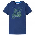 vidaXL T-shirt de Criança Azul-escuro 116