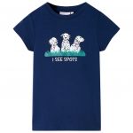 vidaXL T-shirt para Criança Azul-marinho 92