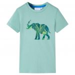vidaXL T-shirt para Criança Caqui-claro 104