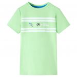 vidaXL T-shirt para Criança Verde-néon 104