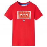 vidaXL T-shirt Infantil Vermelho 92