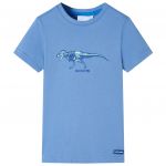 vidaXL T-shirt para Criança Azul-médio 104