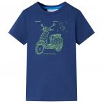 vidaXL T-shirt de Criança Azul-escuro 140