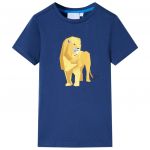vidaXL T-shirt para Criança Azul-escuro 92