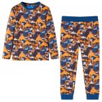 vidaXL Pijama de Manga Comprida para Criança Conhaque 104 - 12690