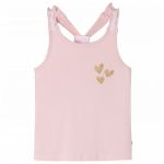 vidaXL T-shirt de Alças para Criança Rosa-claro 116 - 10511