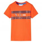 vidaXL T-shirt de Criança Laranja-escuro 128 - 12447