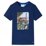 vidaXL T-shirt para Criança Azul-escuro 92 - 11754