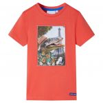 vidaXL T-shirt para Criança Vermelho-claro 92 - 11749