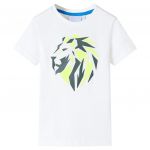 vidaXL T-shirt Infantil Cor Cru 128 - 12132
