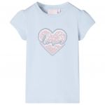 vidaXL T-shirt para Criança Azul-claro 140 - 10493