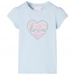 vidaXL T-shirt para Criança Azul-claro 116 - 10491