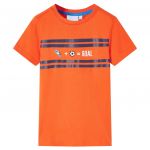 vidaXL T-shirt de Criança Laranja-escuro 140 - 12448