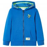 vidaXL Sweatshirt para Criança com Capuz e Fecho Azul 116 - 11696