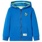 vidaXL Sweatshirt para Criança com Capuz e Fecho Azul 104 - 11695
