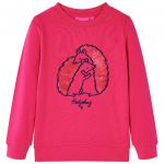 vidaXL Sweatshirt para Criança Rosa-brilhante 116 - 13536