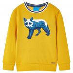 vidaXL Sweatshirt para Criança Cor Ocre 128 - 13337