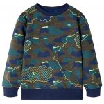 vidaXL Sweatshirt para Criança Caqui-escuro Mesclado 92 - 13239