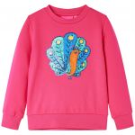 vidaXL Sweatshirt para Criança Rosa-brilhante 128 - 13607