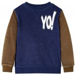 vidaXL Sweatshirt para Criança Azul-marinho Escuro 128 - 13447