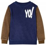 vidaXL Sweatshirt para Criança Azul-marinho Escuro 104 - 13445