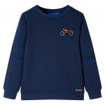 vidaXL Sweatshirt para Criança Azul-escuro Mesclado 116 - 12661
