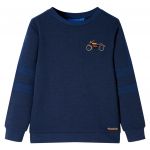vidaXL Sweatshirt para Criança Azul-escuro Mesclado 140 - 12663
